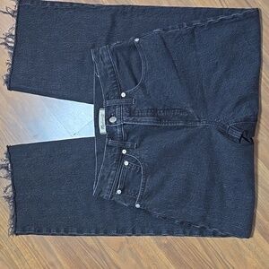 Madewell The Perfect Vintage Wide-Leg Jean - Washed Black